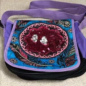 Vibrant Sequin Flap Crossbody Bag